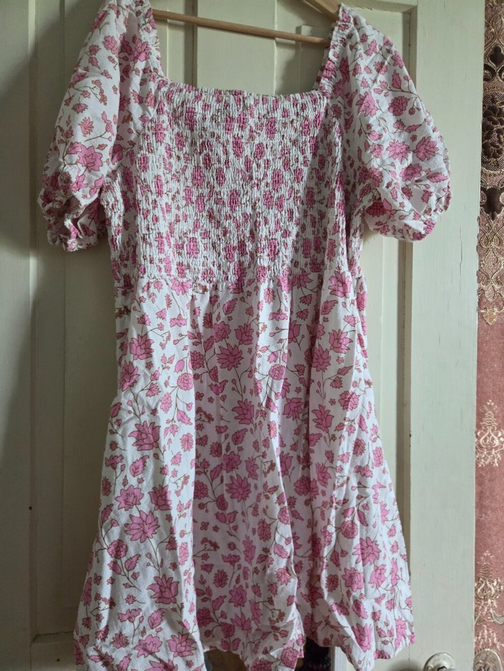 Pink floral dress